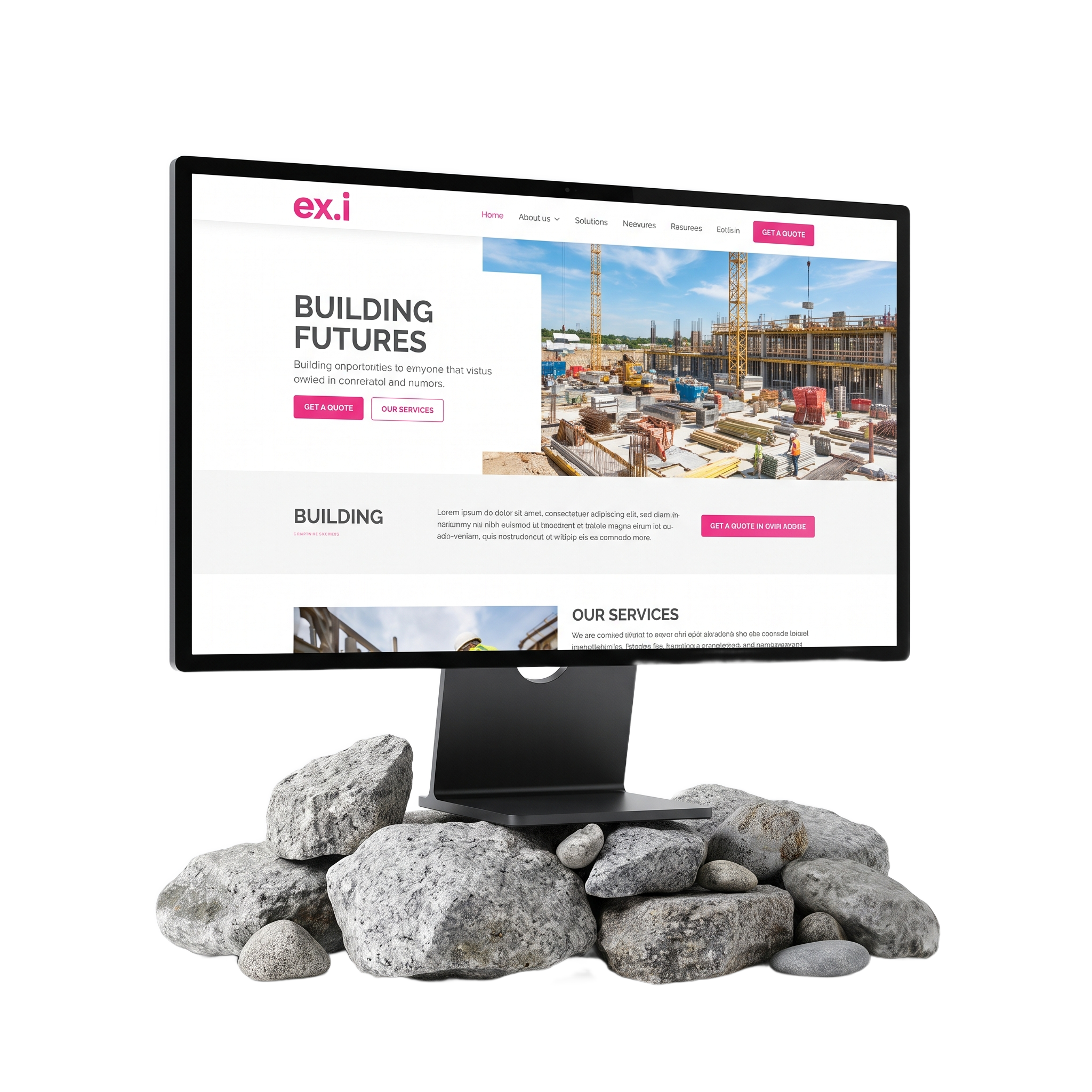 Funded contracting site on a monitor